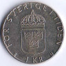 Монета 1 крона. 1983(U) год, Швеция.