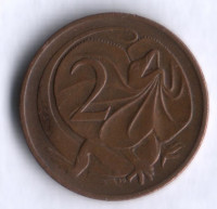 Монета 2 цента. 1977 год, Австралия.