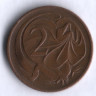 Монета 2 цента. 1977 год, Австралия.