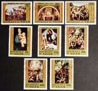 Набор почтовых марок (8 шт.). "Картины Рафаэля". 1983 год, Нигер.