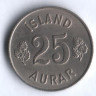 Монета 25 эйре. 1954 год, Исландия.