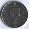 Монета 1 конвертируемая марка. 2000 год, Босния и Герцеговина.