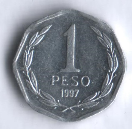 1 песо. 1997 год, Чили.