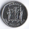 Монета 1 доллар. 2014 год, Ямайка.