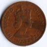 Монета 2 цента. 1957 год, Британские Карибские Территории.