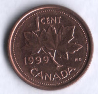 Монета 1 цент. 1999 год, Канада.