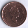 Монета 1 цент. 1999 год, Канада.