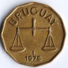 Монета 50 сентесимо. 1976 год, Уругвай.