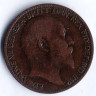 Монета 1 фартинг. 1903 год, Великобритания.