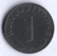 Монета 1 рейхспфенниг. 1944 год (B), Третий Рейх.