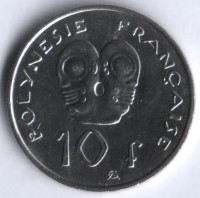 10 франков. 2006 год, Французская Полинезия.