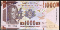 Банкнота 1000 франков. 2017 год, Гвинея.