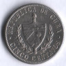 Монета 5 сентаво. 1960 год, Куба.