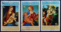Набор почтовых марок (3 шт.). "Рождество (I)". 1972 год, Бурунди.
