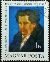 Почтовая марка. "100 лет со дня рождения Жигмонда Морича". 1979 год, Венгрия.
