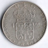 Монета 1 крона. 1966(U) год, Швеция.