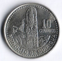Монета 10 сентаво. 2006 год, Гватемала.