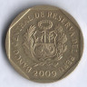 Монета 10 сентимо. 2009 год, Перу.
