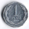 Монета 1 песо. 2009 год, Чили.