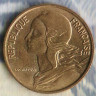 Монета 5 сантимов. 1968 год, Франция.