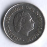Монета 25 центов. 1970 год, Нидерланды.