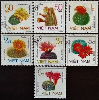 Набор почтовых марок (7 шт.). "Кактусы (I)". 1985 год, Вьетнам.