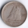 Монета 10 центов. 1944 год, Канада.