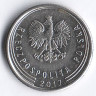 Монета 50 грошей. 2017 год, Польша.