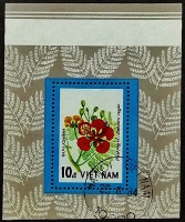 Мини-блок. "Цветущие древесные растения". 1984 год, Вьетнам.