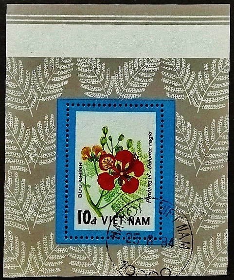 Мини-блок. "Цветущие древесные растения". 1984 год, Вьетнам.
