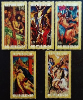 Набор почтовых марок (5 шт.). "Пасха". 1972 год, Бурунди.