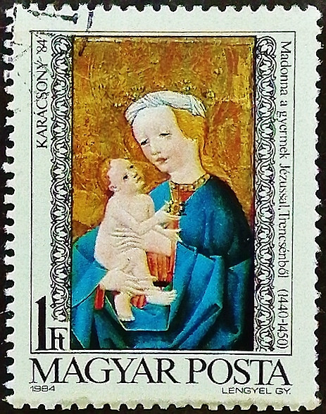 Почтовая марка. "Рождество". 1984 год, Венгрия.