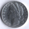 Монета 1 лира. 1948 год, Италия.