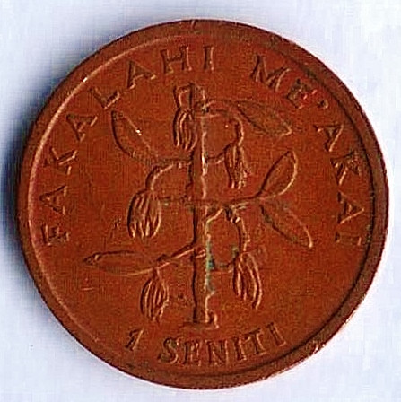 Монета 1 сенити. 1981 год, Тонга.