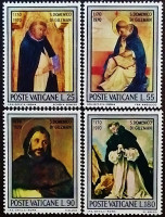 Набор марок (4 шт.). "800 лет со дня рождения святого Доминика де Гусмана". 1971 год, Ватикан.
