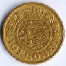 Монета 10 крон. 1990 год, Дания. LG;JP;A.