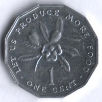 Монета 1 цент. 1996 год, Ямайка. FAO.