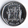 Монета 1 доллар. 2017 год, Ямайка.