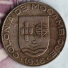 Монета 1 эскудо. 1936 год, Мозамбик (колония Португалии).
