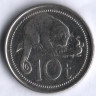Монета 10 тойа. 2006 год, Папуа-Новая Гвинея.