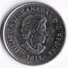 Монета 25 центов. 2013 год, Канада. Шарль-Мишель де Салаберри.