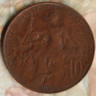 Монета 10 сантимов. 1909 год, Франция.