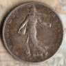 Монета 1 франк. 1915 год, Франция.