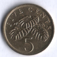 5 центов. 1988 год, Сингапур.