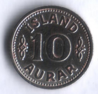 Монета 10 эйре. 1940 год, Исландия.