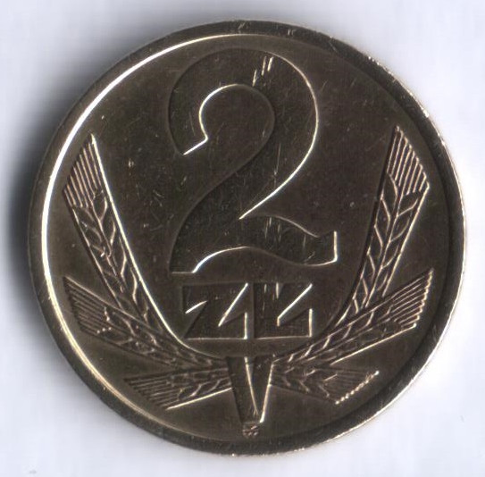 Монета 2 злотых. 1976 год, Польша.