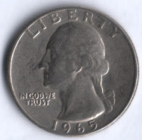 25 центов. 1965 год, США.
