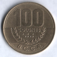 Монета 100 колонов. 2000 год, Коста-Рика.