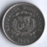 Монета 10 сентаво. 1986 год, Доминиканская Республика.