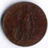Монета 2 чентезимо. 1917 год, Италия.
